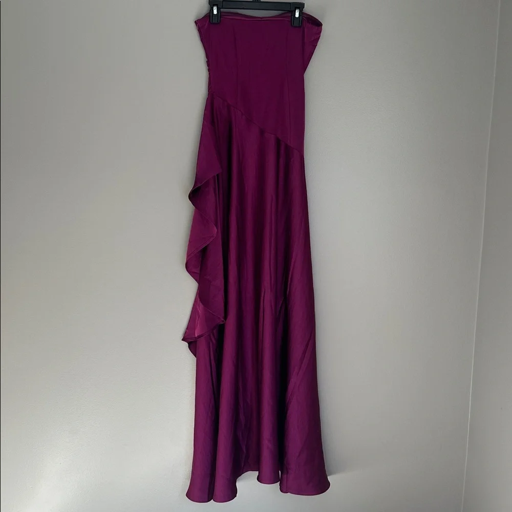 Lucy in the Sky satin high low maxi dress - Picture 5 of 7